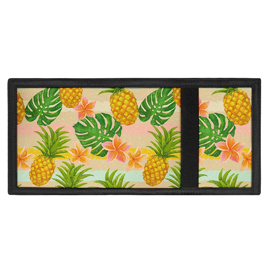 Sand Beach Pineapple Pattern Print Trifold Wallet