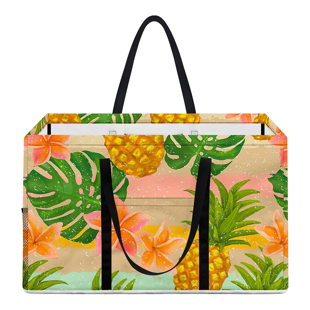 Sand Beach Pineapple Pattern Print Utility Tote Bag