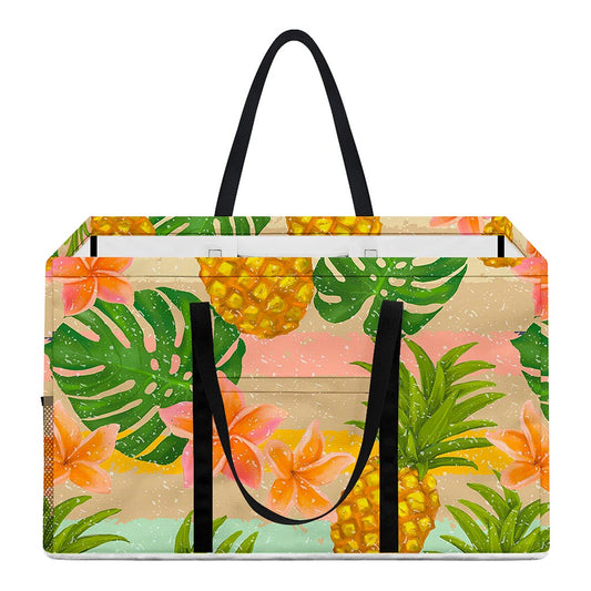 Sand Beach Pineapple Pattern Print Utility Tote Bag