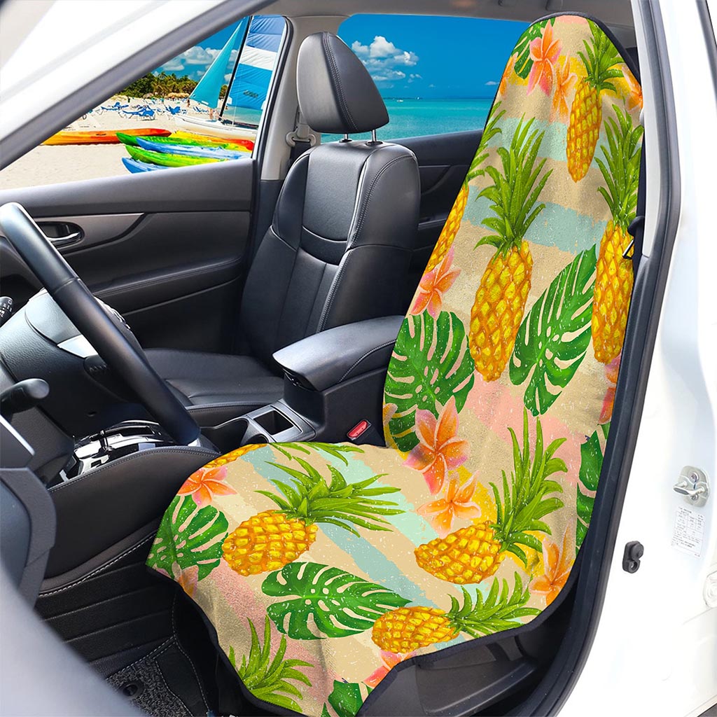 Sand Beach Pineapple Pattern Print Waterproof Car Seat Cover