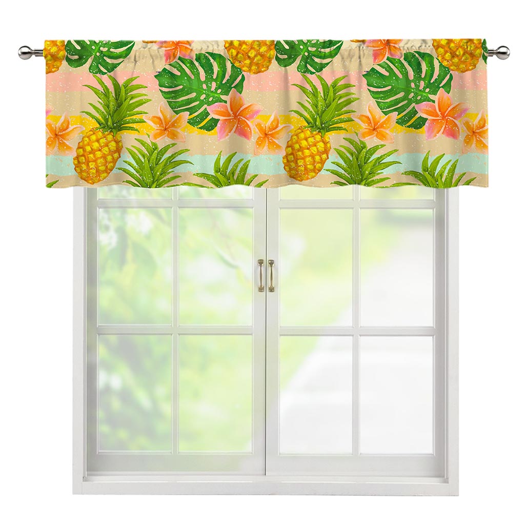 Sand Beach Pineapple Pattern Print Window Valance