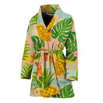 Sand Beach Pineapple Pattern Print Women's Bathrobe