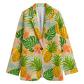Sand Beach Pineapple Pattern Print Women's Cotton Blazer