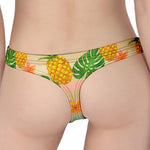 Sand Beach Pineapple Pattern Print Women's Thong