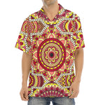 Sangria Mandala Bohemian Pattern Print Aloha Shirt