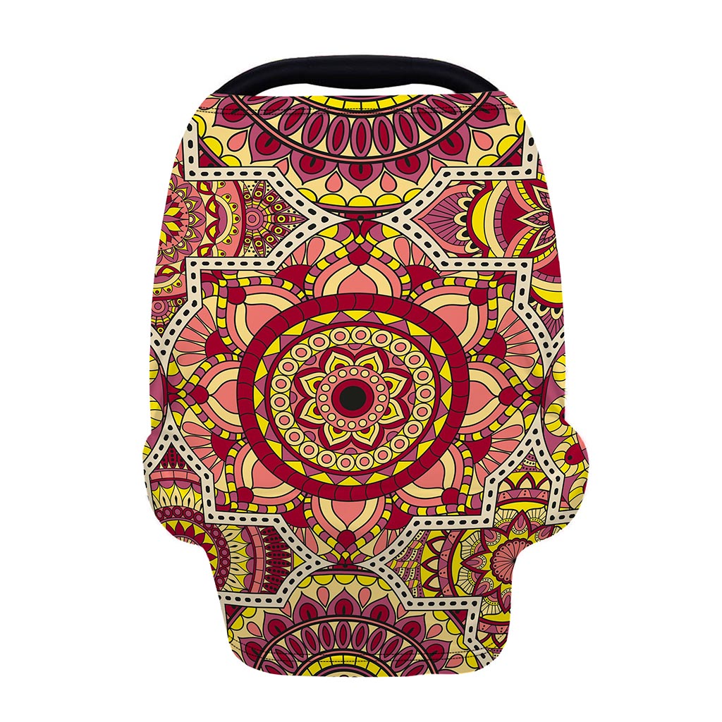 Sangria Mandala Bohemian Pattern Print Baby Seat Cover
