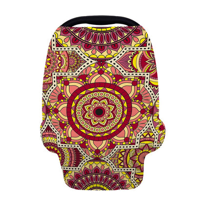 Sangria Mandala Bohemian Pattern Print Baby Seat Cover