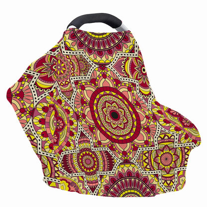 Sangria Mandala Bohemian Pattern Print Baby Seat Cover
