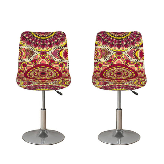 Sangria Mandala Bohemian Pattern Print Bar Stool Covers