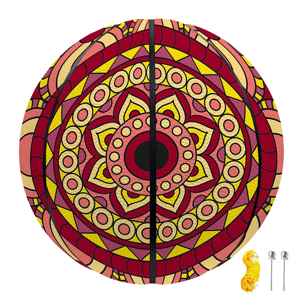Sangria Mandala Bohemian Pattern Print Basketball