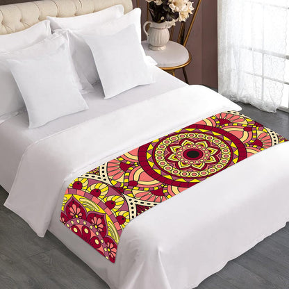 Sangria Mandala Bohemian Pattern Print Bed Runner