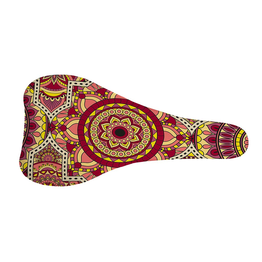 Sangria Mandala Bohemian Pattern Print Bicycle Seat Cover
