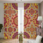 Sangria Mandala Bohemian Pattern Print Blackout Pencil Pleat Curtains