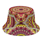 Sangria Mandala Bohemian Pattern Print Bucket Hat