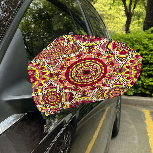 Sangria Mandala Bohemian Pattern Print Car Side Mirror Covers