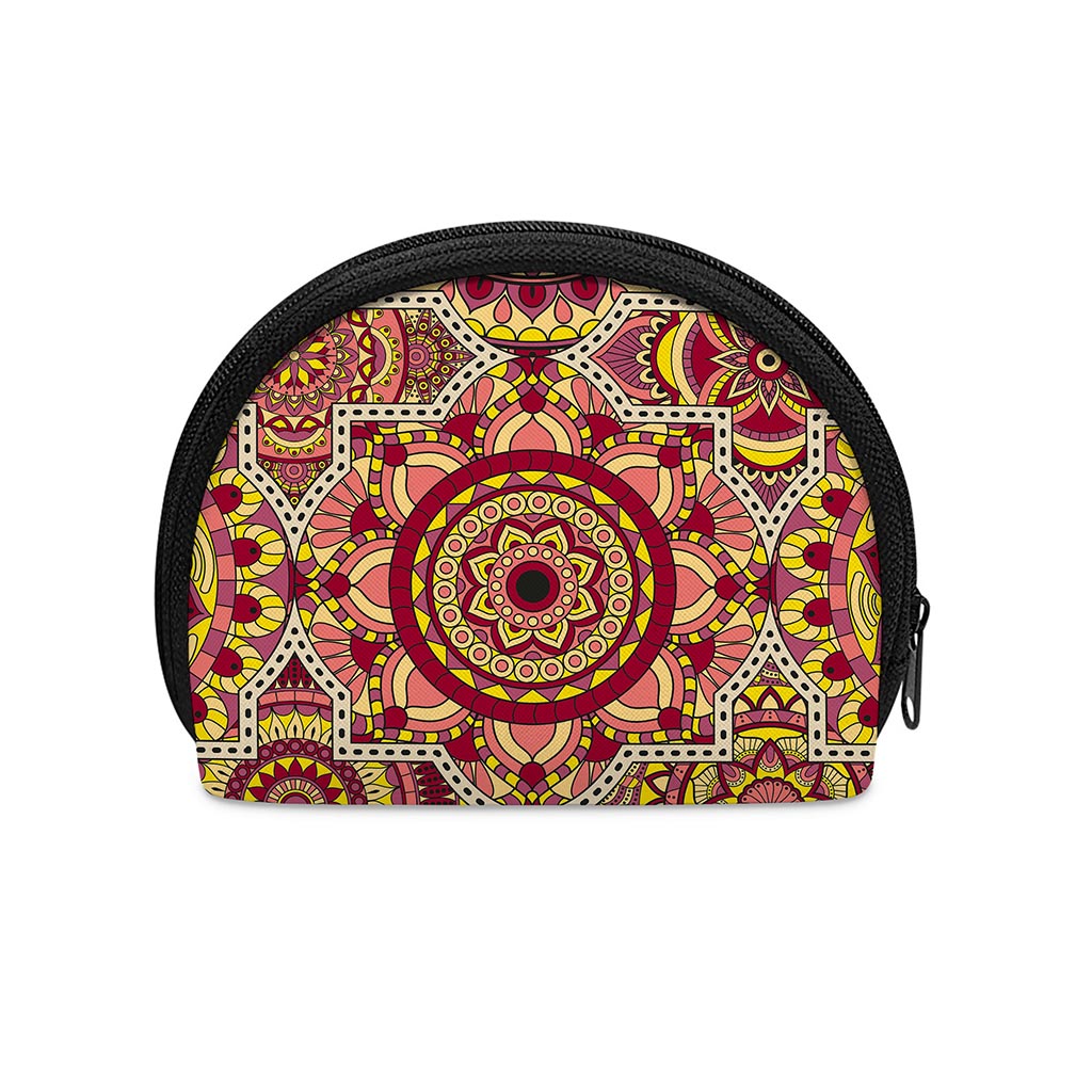 Sangria Mandala Bohemian Pattern Print Coin Purse
