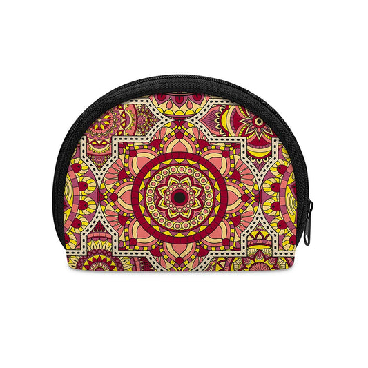 Sangria Mandala Bohemian Pattern Print Coin Purse