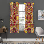 Sangria Mandala Bohemian Pattern Print Curtain