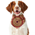 Sangria Mandala Bohemian Pattern Print Dog Bandana