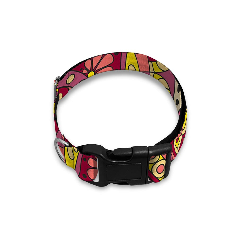 Sangria Mandala Bohemian Pattern Print Dog Collar