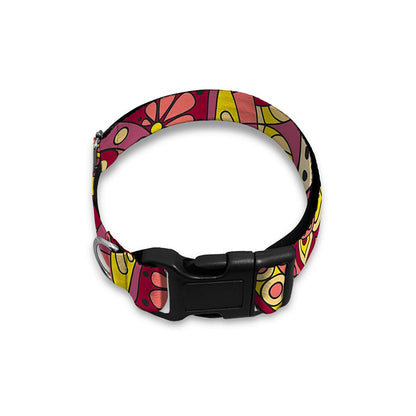 Sangria Mandala Bohemian Pattern Print Dog Collar