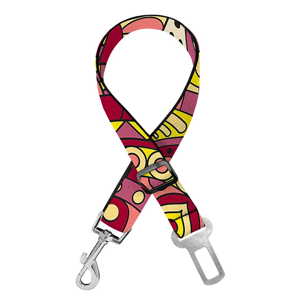 Sangria Mandala Bohemian Pattern Print Dog Seat Belt