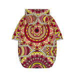 Sangria Mandala Bohemian Pattern Print Dog Zip Up Hoodie