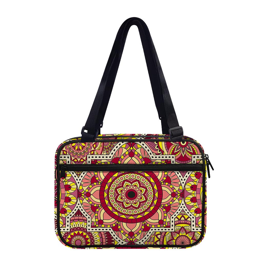 Sangria Mandala Bohemian Pattern Print Double Strap Bible Bag
