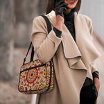 Sangria Mandala Bohemian Pattern Print Double Strap Bible Bag