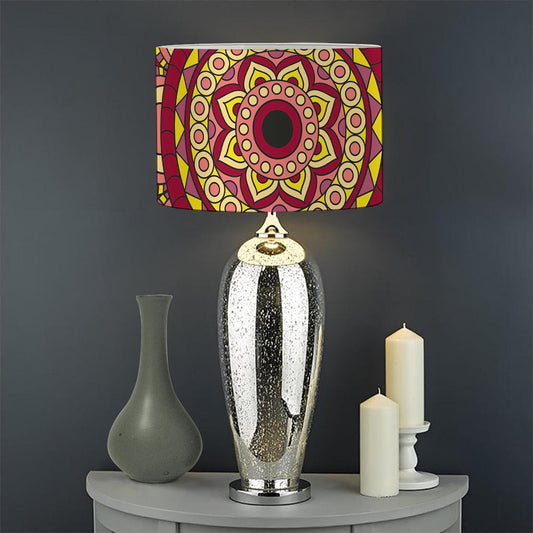 Sangria Mandala Bohemian Pattern Print Drum Lamp Shade