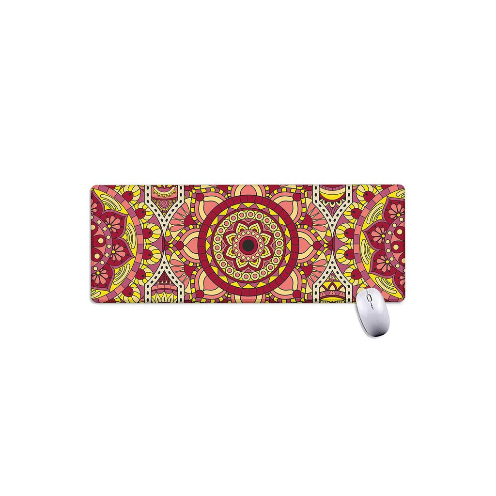 Sangria Mandala Bohemian Pattern Print Extended Mouse Pad