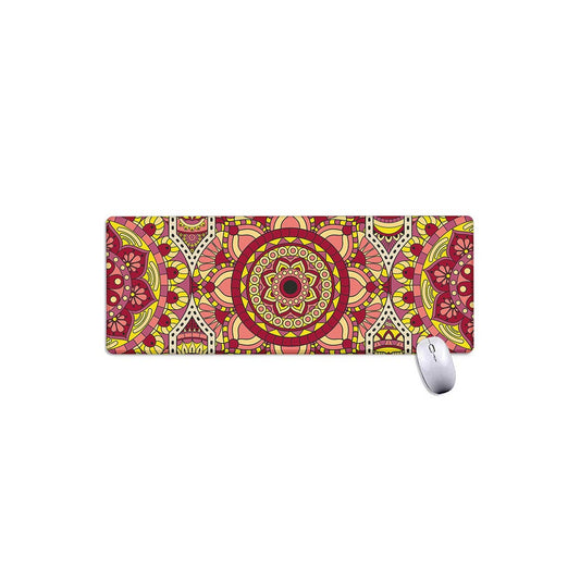 Sangria Mandala Bohemian Pattern Print Extended Mouse Pad