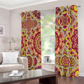 Sangria Mandala Bohemian Pattern Print Extra Wide Grommet Curtains