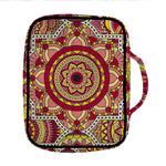 Sangria Mandala Bohemian Pattern Print Front Pocket Bible Bag