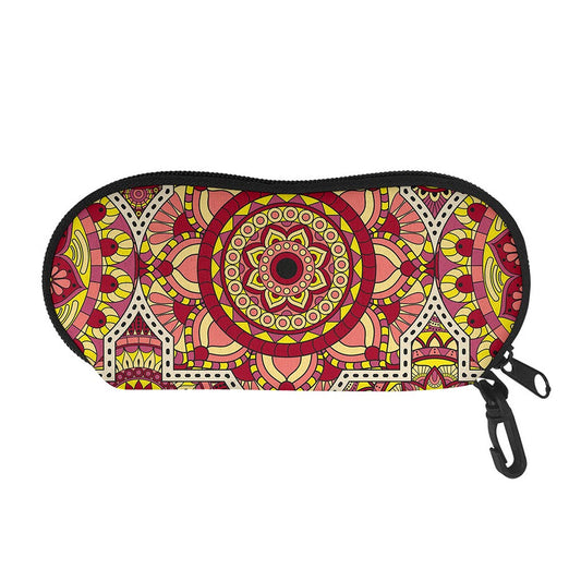 Sangria Mandala Bohemian Pattern Print Glasses Case