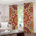 Sangria Mandala Bohemian Pattern Print Grommet Curtains