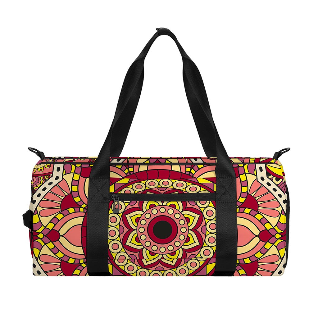 Sangria Mandala Bohemian Pattern Print Gym Bag