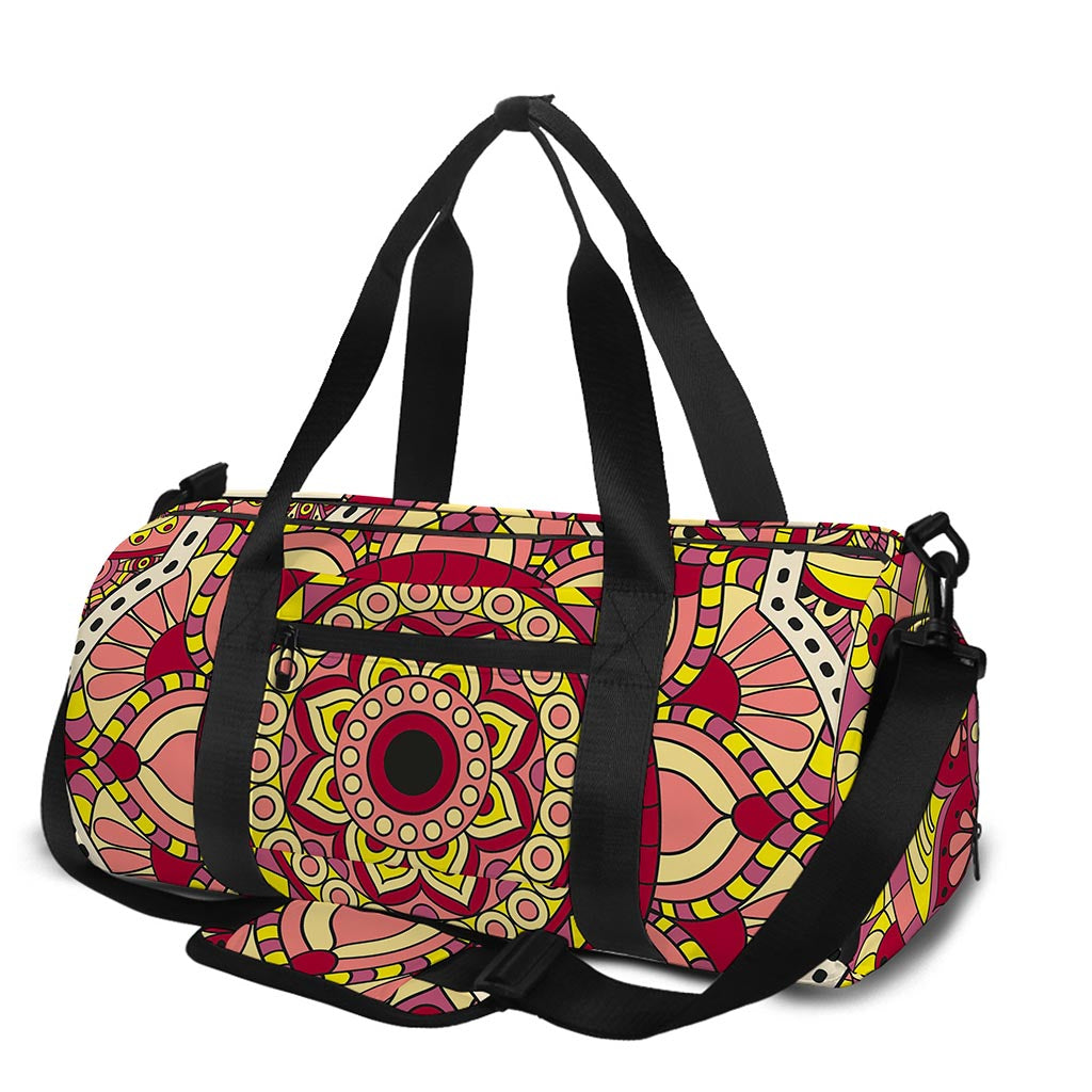 Sangria Mandala Bohemian Pattern Print Gym Bag
