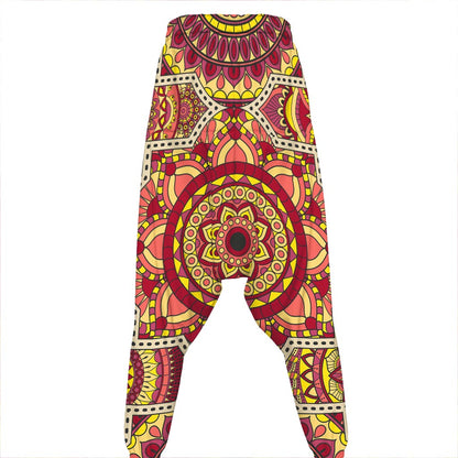 Sangria Mandala Bohemian Pattern Print Hammer Pants