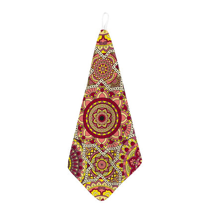 Sangria Mandala Bohemian Pattern Print Hand Towel