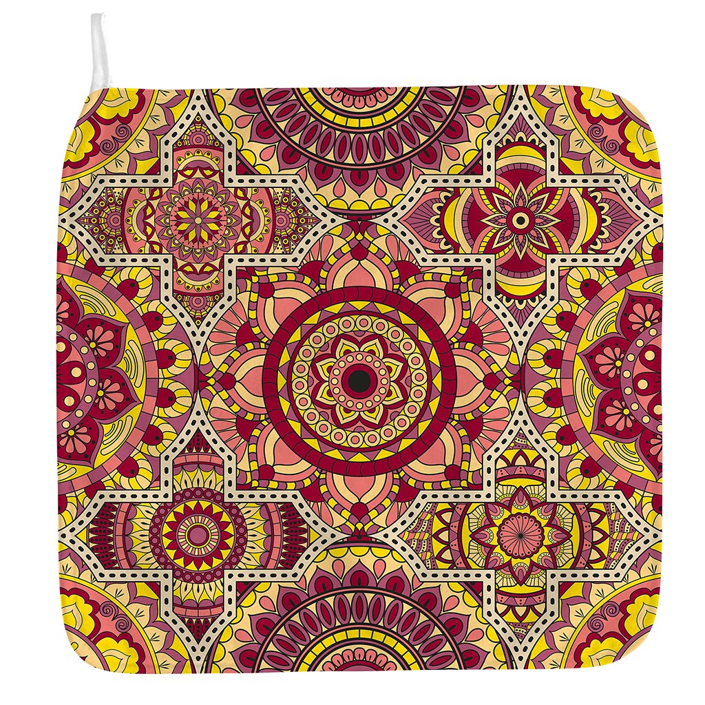 Sangria Mandala Bohemian Pattern Print Hand Towel