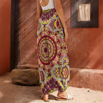 Sangria Mandala Bohemian Pattern Print Harem Pants