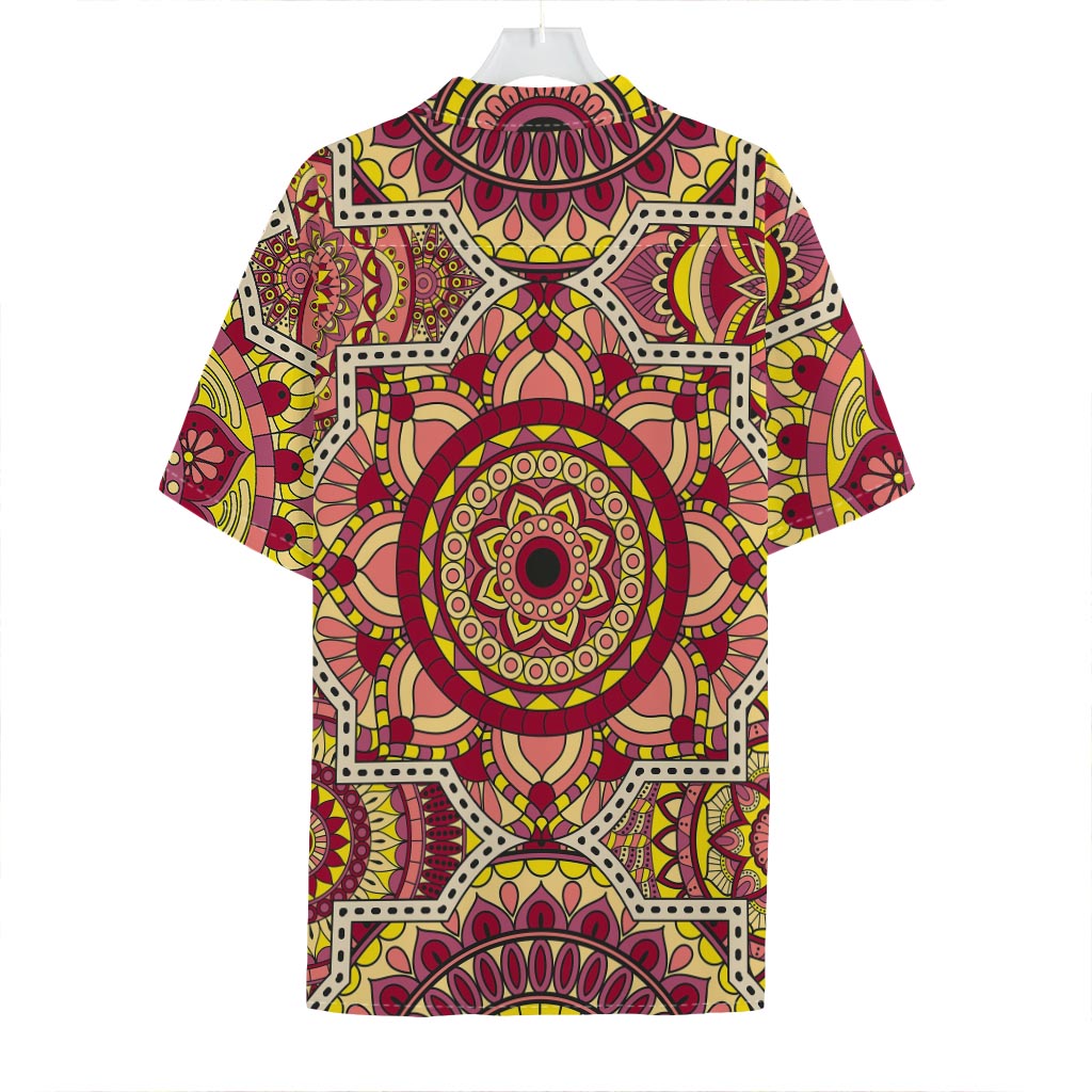 Sangria Mandala Bohemian Pattern Print Hawaiian Shirt