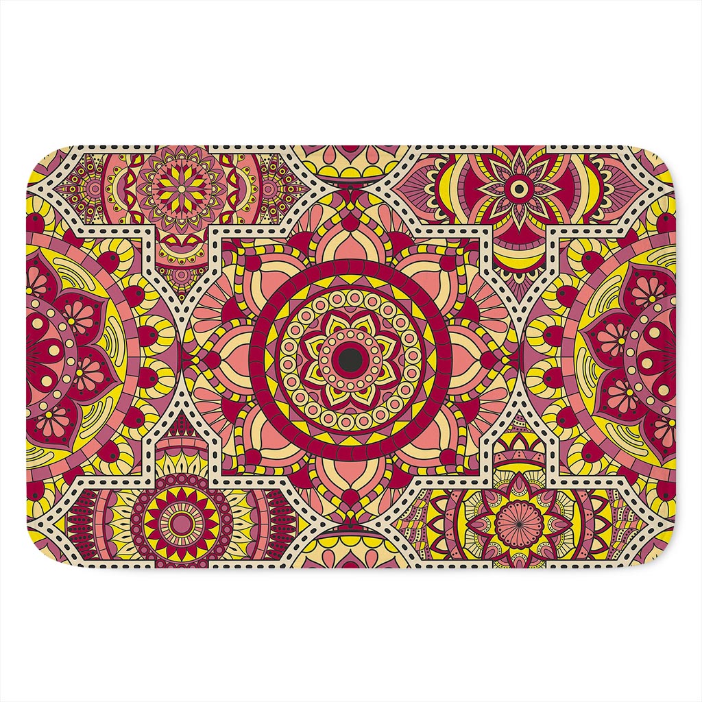 Sangria Mandala Bohemian Pattern Print Indoor Door Mat