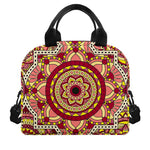 Sangria Mandala Bohemian Pattern Print Insulated Lunch Bag