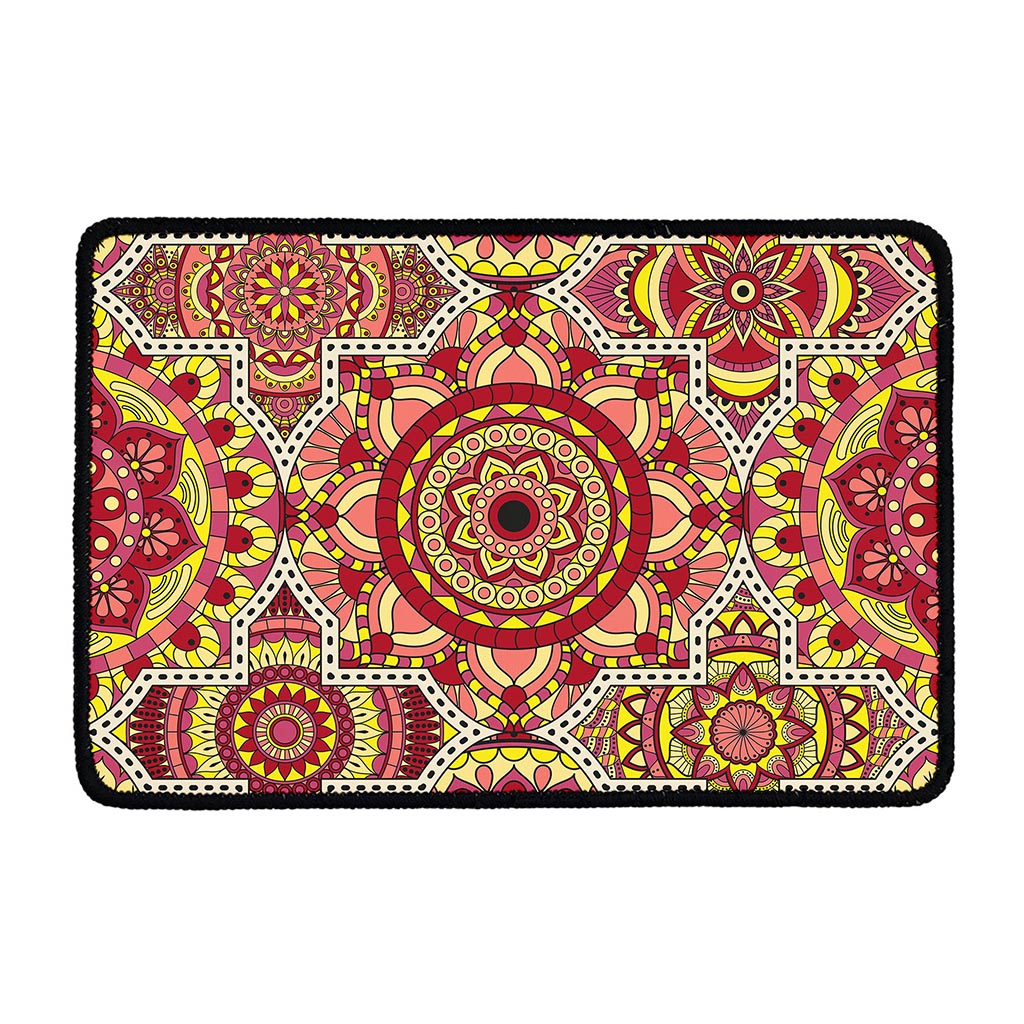 Sangria Mandala Bohemian Pattern Print Kitchen Mat