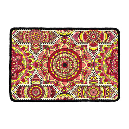 Sangria Mandala Bohemian Pattern Print Kitchen Mat