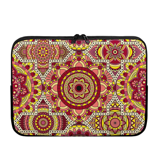 Sangria Mandala Bohemian Pattern Print Laptop Sleeve