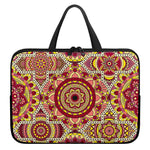 Sangria Mandala Bohemian Pattern Print Laptop Sleeve With Handle