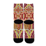 Sangria Mandala Bohemian Pattern Print Long Socks